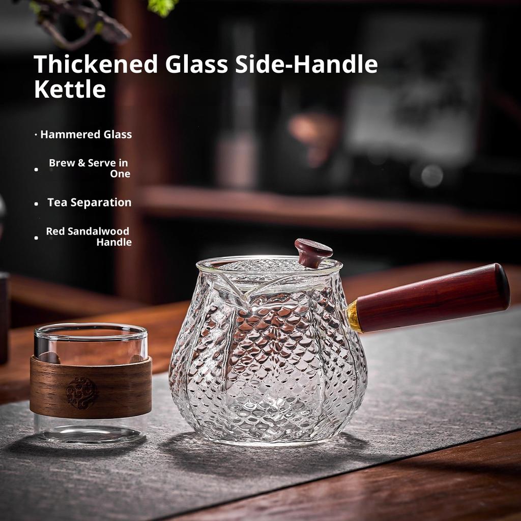 Gianxi Glass Electric Kettle Tea Set For Home Use 2025 New Model High-Temperature Resistant Side-Handled Single Teapot