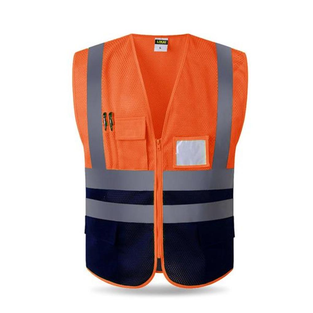360-degree reflective safety vest (L) / mesh fluorescent work vest