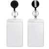1pc Bus Card Sleeve Case Transparent Staff ID Work Card Cover with Lanyard Exhibition Name Badge Holder Neck Strap Pass Access
