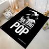 Tappeto Tributo "Il Re del Pop" Bianco e Nero Tappeto antiscivolo adatto per divani di soggiorno e camera da letto.