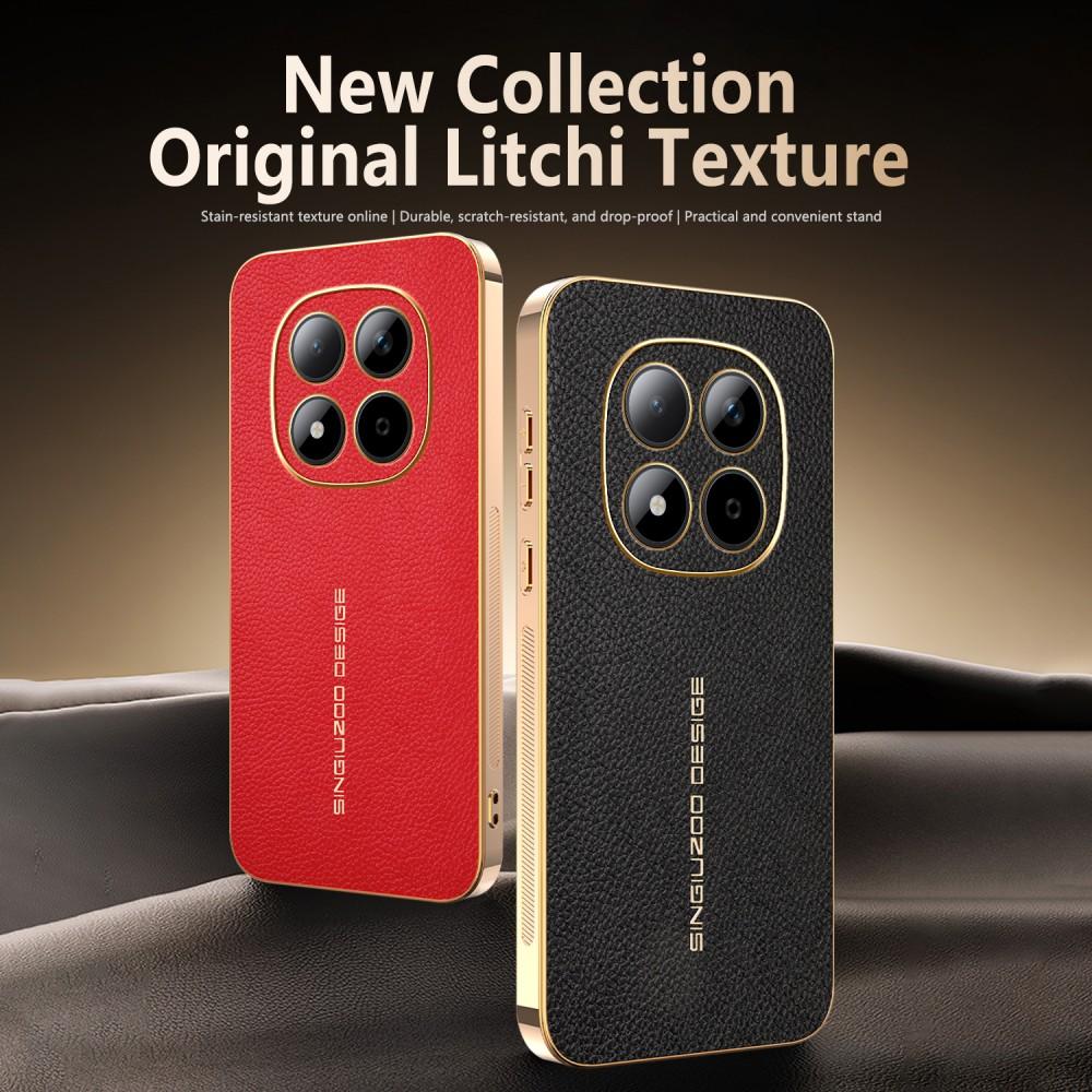 Fashion Lichee Pattern Phone Case For XiaoMi RedMi Note 15 Pro 5G PC Hard Shell Protective Plating Frame Shockproof Back Cover