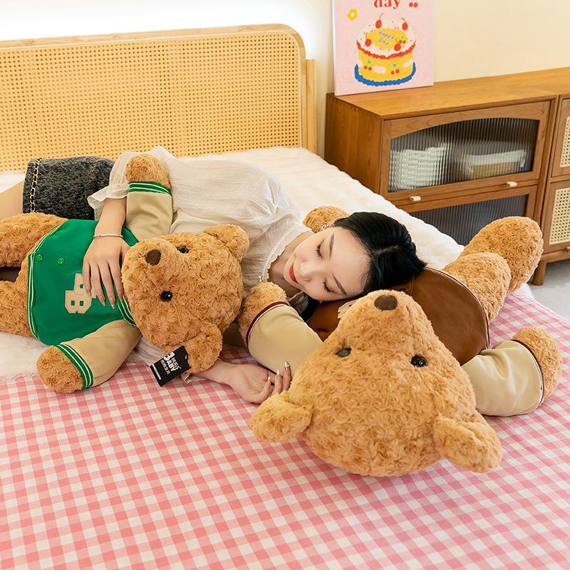Baseball Uniform Teddy Bear Plush Toy Girl Bed Doll Warm Children Companion
