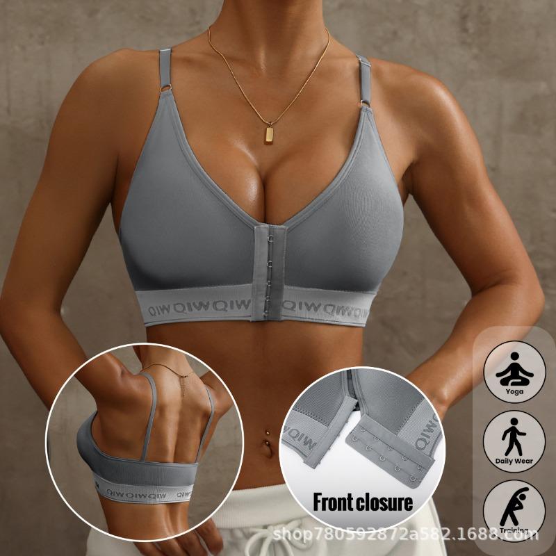 Front Closure Sports Bra Seamless Wireless Yoga Bralette