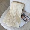 Twist wool scarf women's winter Korean version trendy versatile ins girl heart student solid color warm knitted scarf