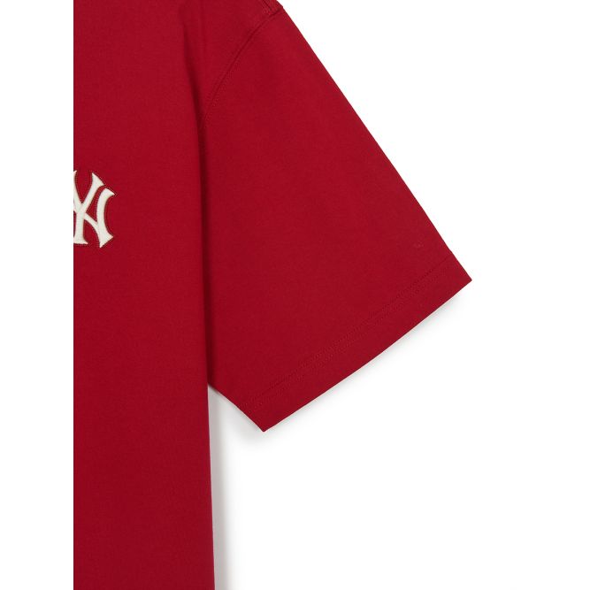 MLB New York Yankees FW25 Cavalo do Zodíaco Gola Redonda Algodão Pulôver Manga Curta Camiseta Unissex T-Shirt 3ATSQ0161-50RDD