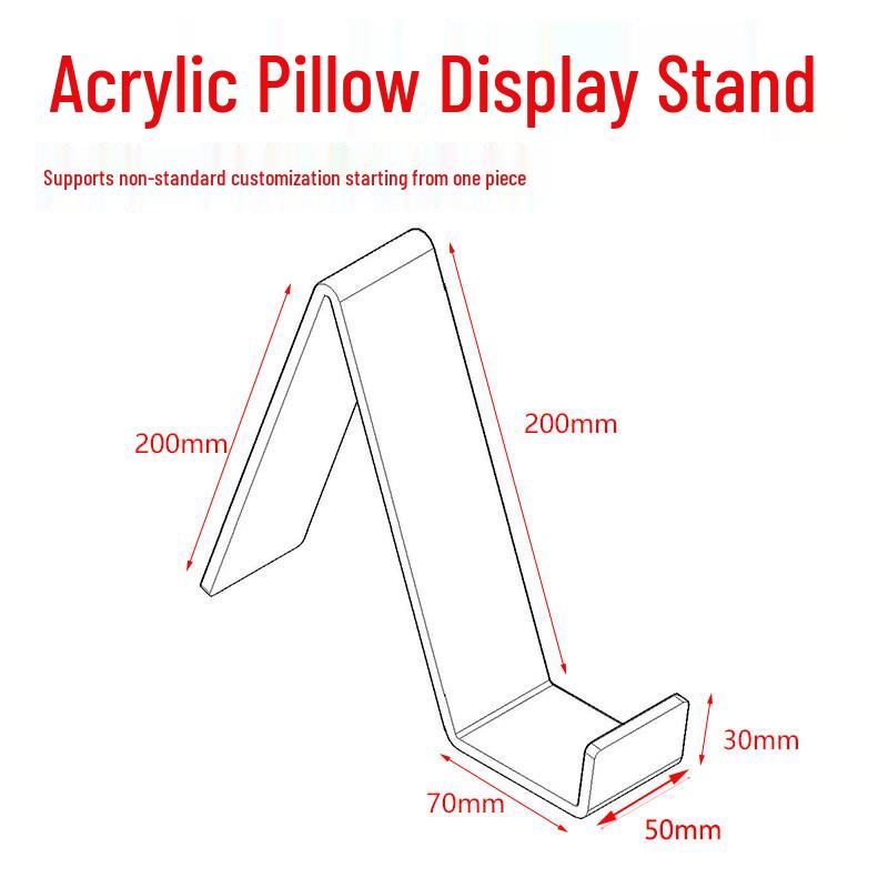 Acrylic Wall-Mount Pillow Display Stand