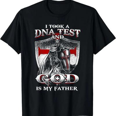 Ich habe einen DNA-Test gemacht und Gott ist mein Vater Christliches Templer T-Shirt