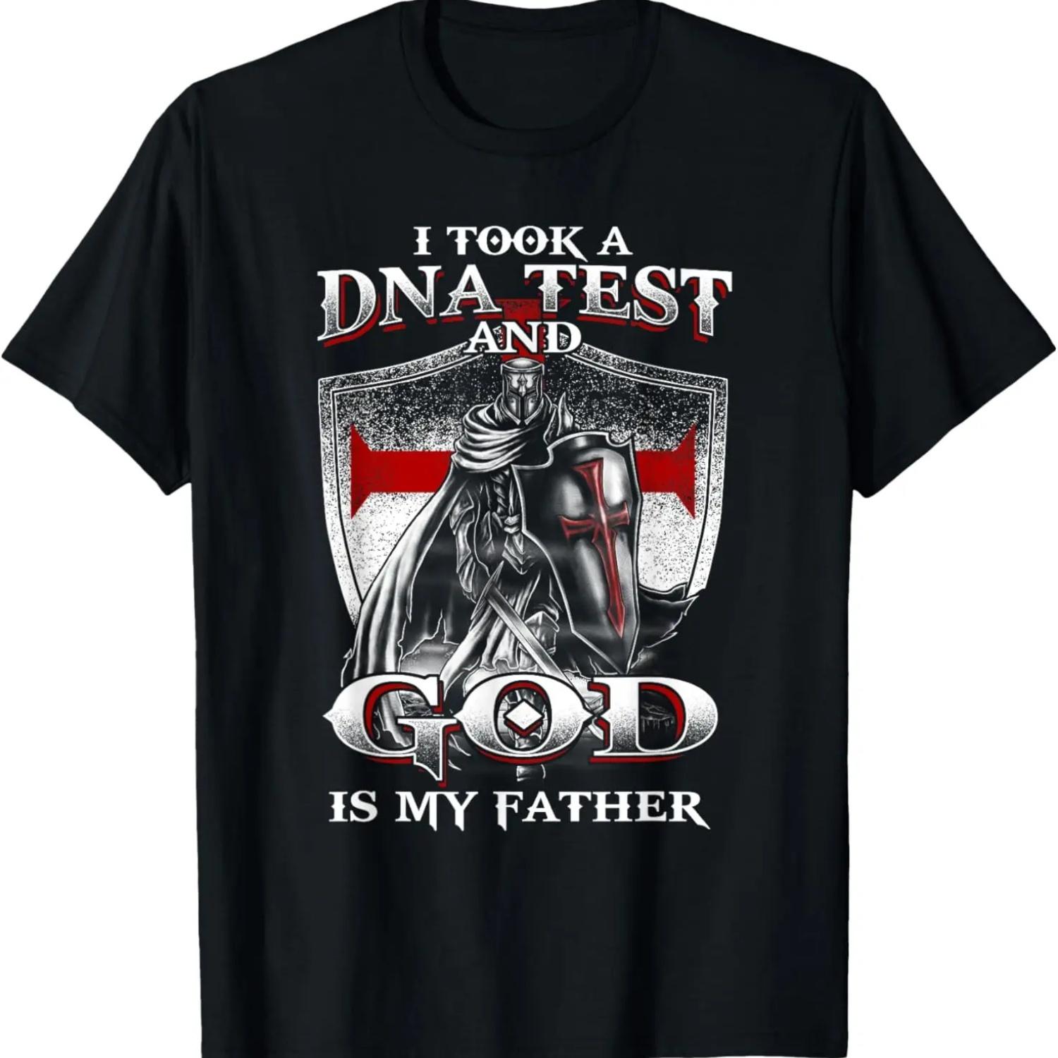 I Took A DNA Test And God Is My Father Christian Templar T-Shirt S