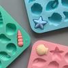 Seestern-Form Silikon-Schokoladenform 16 Fächer Eiswürfelform Kuchen-Dekorationsform Haushalt