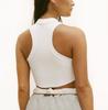 Gilet sportivo da yoga da donna a forma di I ad asciugatura rapida con imbottiture sul petto per fitness, danza e corsa