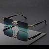 Men's Fashionable Square Glasses Multi-color Retro Style PC Lenses Business and Leisure Dual-use Design