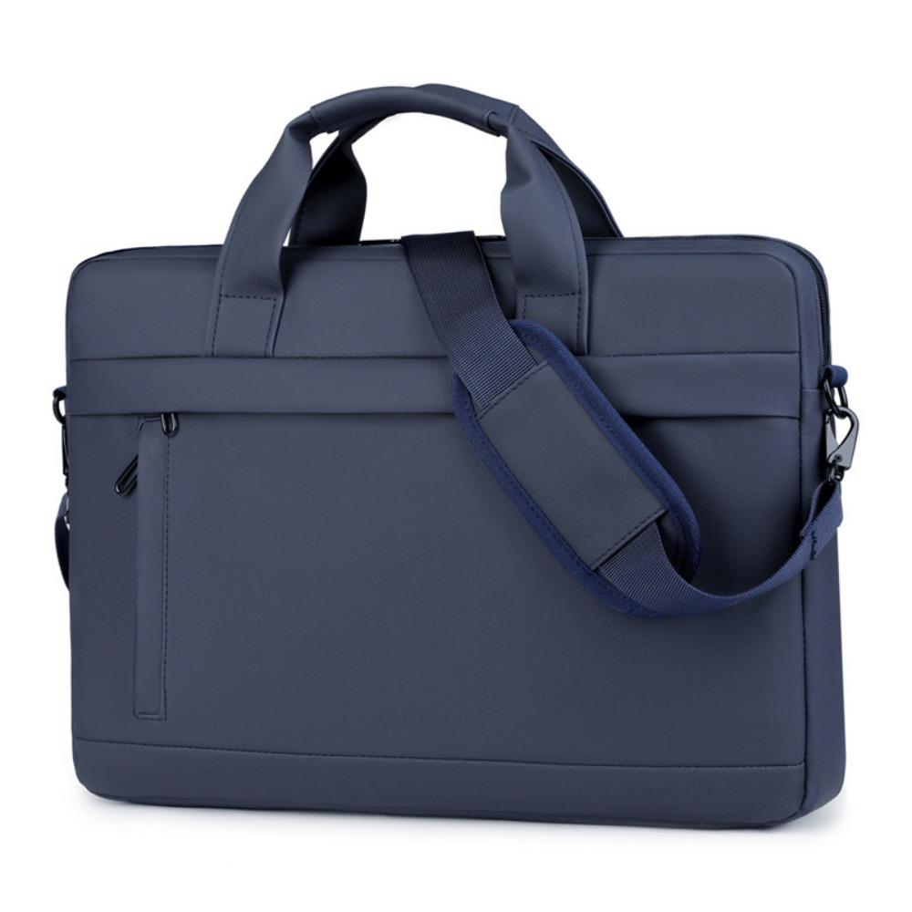 Shoulder Strap Men Business Laptop Bag with Handle 15.6inch Portable Laptop Bags Solid Color Briefcase Laptop Shoulder Bag