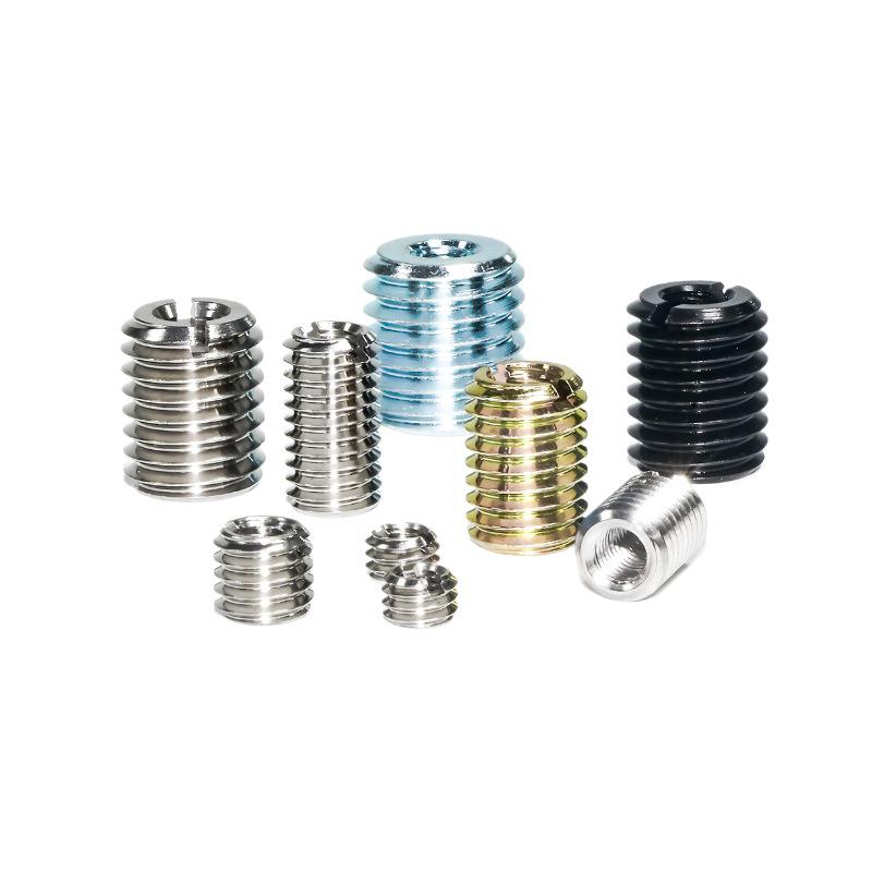 304 Stainless Steel Slotted Flange Self-Tapping Threaded Insert and Nut Set