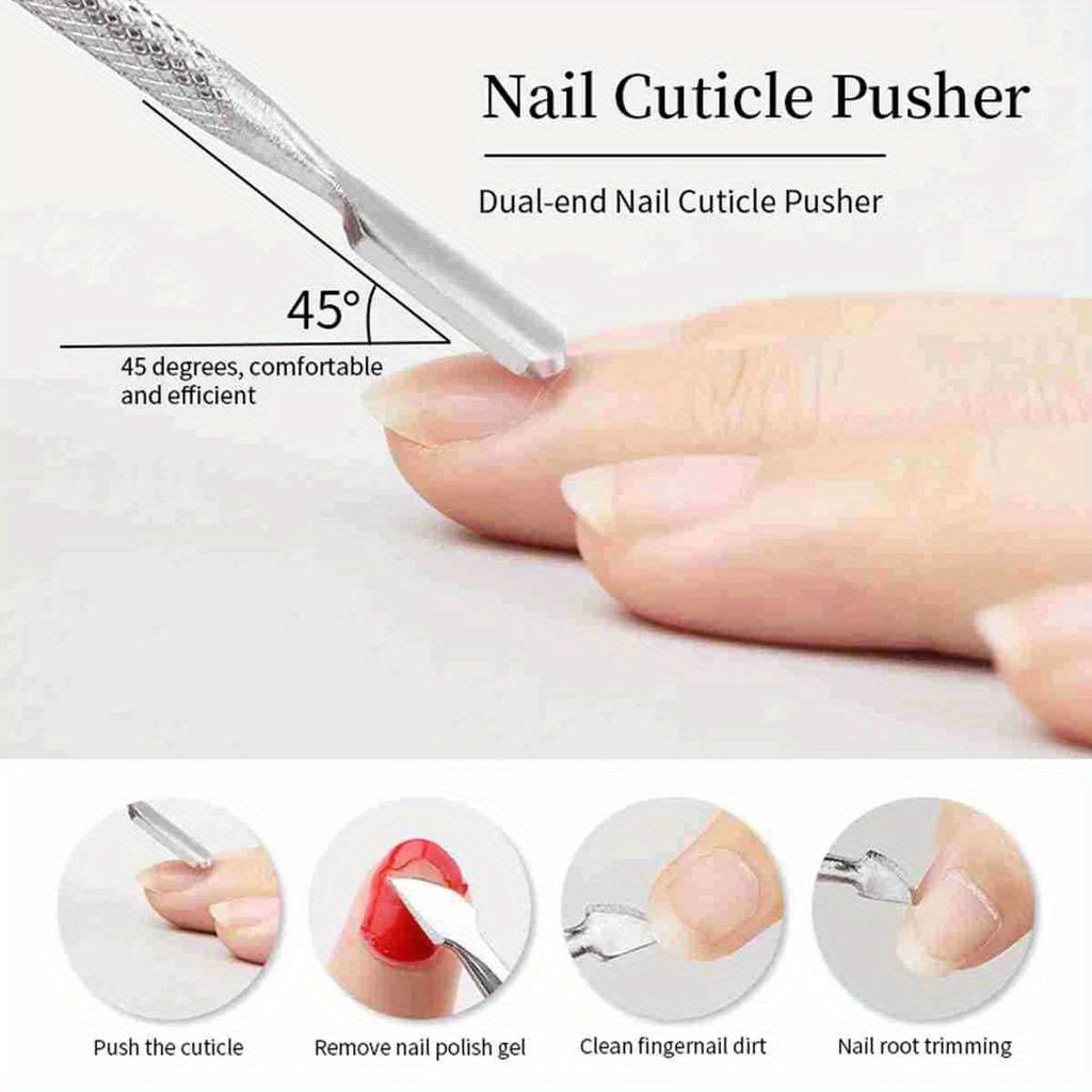 1/2/6pcs Professional Stainless Steel Nail Cutter Scissor Nippers Muti Function Cuticle Pusher Remover Nail Care Manicure Kits