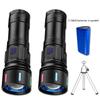 High Power 4 Light Source LED Flashlight Super Bright RechargeableTelescopic Zoom Tactical Torch Outdoor Camping Lantern
