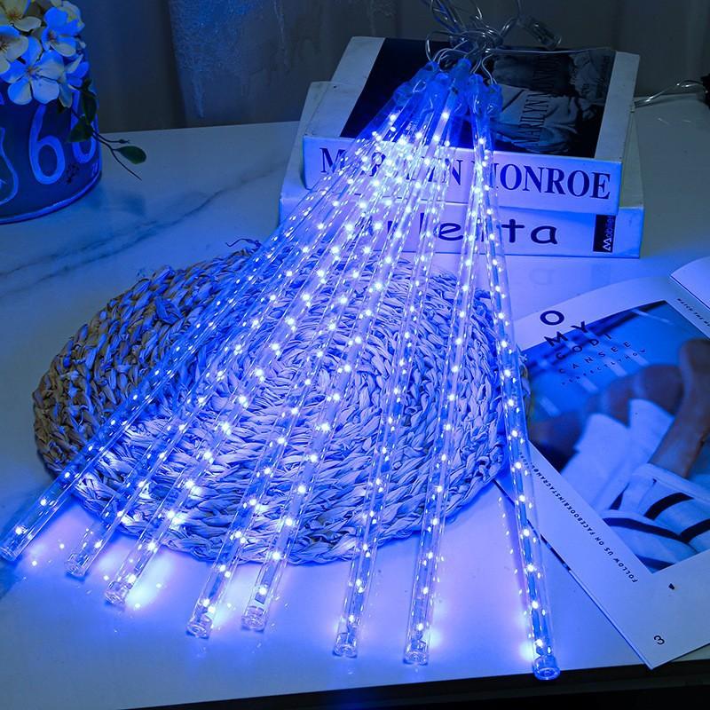 LED Meteor Shower Rain Lights Waterproof Falling Raindrop Fairy String Light for Christmas Holiday Party Patio Decor