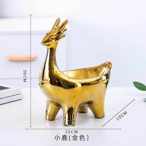 Ceramics Animal Storage Ornaments Cow/deer Key Storage Box Groceries Organize Tray Desktop Statue Crafts Decoration Furnishings