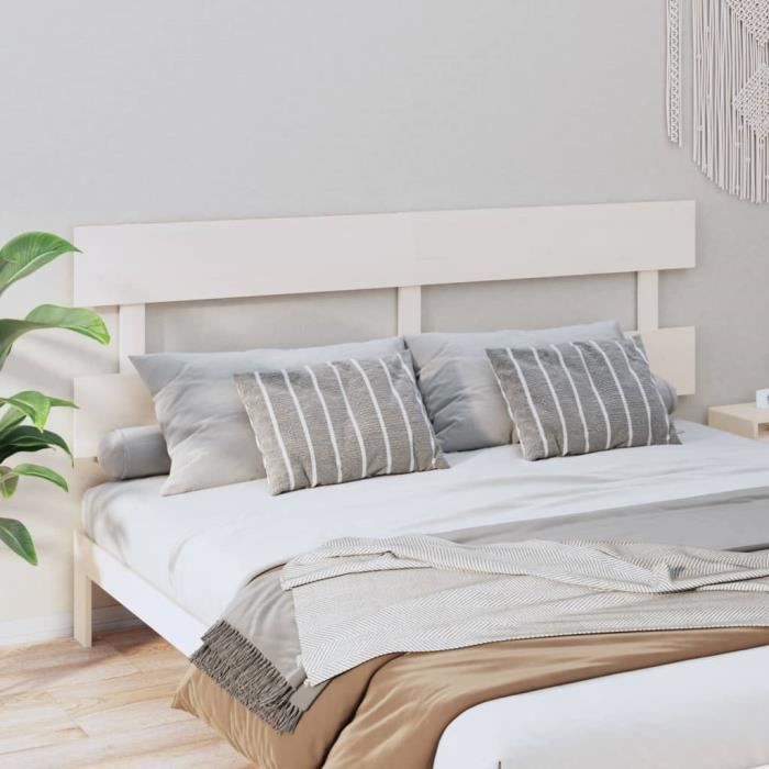 VidaXL Headboard White 184x3x81 Cm Solid Pine Wood 819086