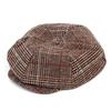 Universal Chemistry Glencheck Brown Wool Newsboy Cap