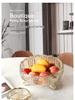 Luxury Crystal Three-Tier Fruit Bowl for Living Room