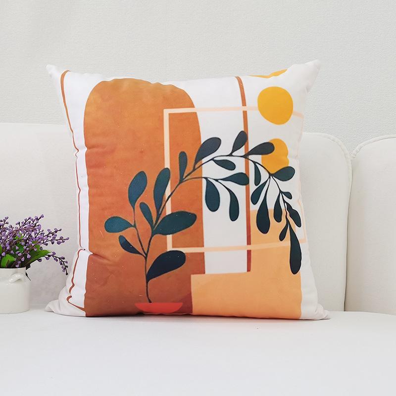 Nordic New Geometric Pillowcase Abstract Print Simple Bedside Sofa Car Cushion Pillowcase Does Not Include Pillow Core