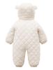 AIEOE Baby Down Long Newborn for Boys and Bear Front Baby Shower Size 60 Romper, Sleeve, Hooded, Coverall, Girls, Autumn/Winter, Thick, Warm, Cute,
