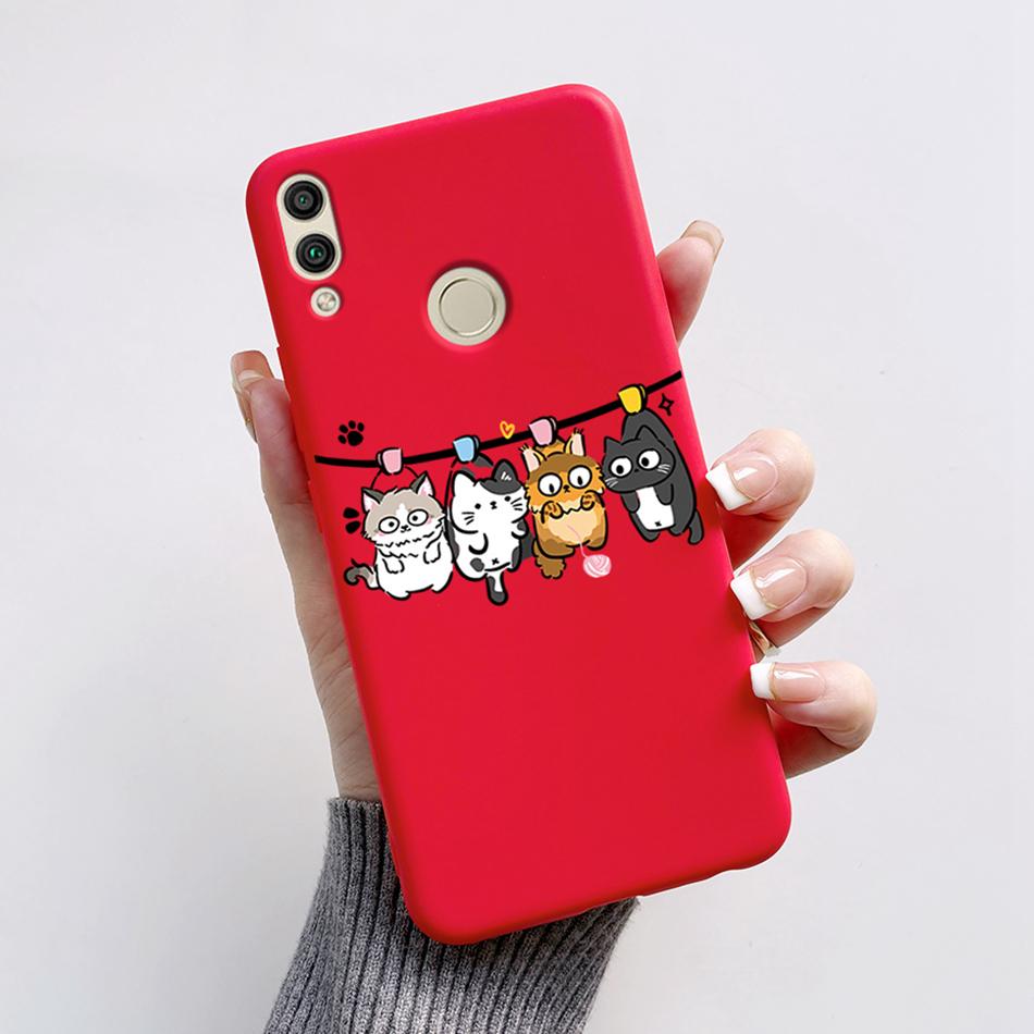 For Huawei Honor 8X Case Honor8X JSN-L22 JSN-L21 Bear Phone Case Soft TPU Cover Funda For Honor 8C BKK-L21 BKK-LX1 Honor8C Capa