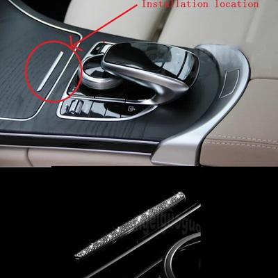 Auto-Styling passend für Mercedes Benz 2016–2017 E-Klasse W213/2015–2017 C-Klasse W205, Auto-Mittelkonsolenverkleidung, Dekorationsaufkleber
