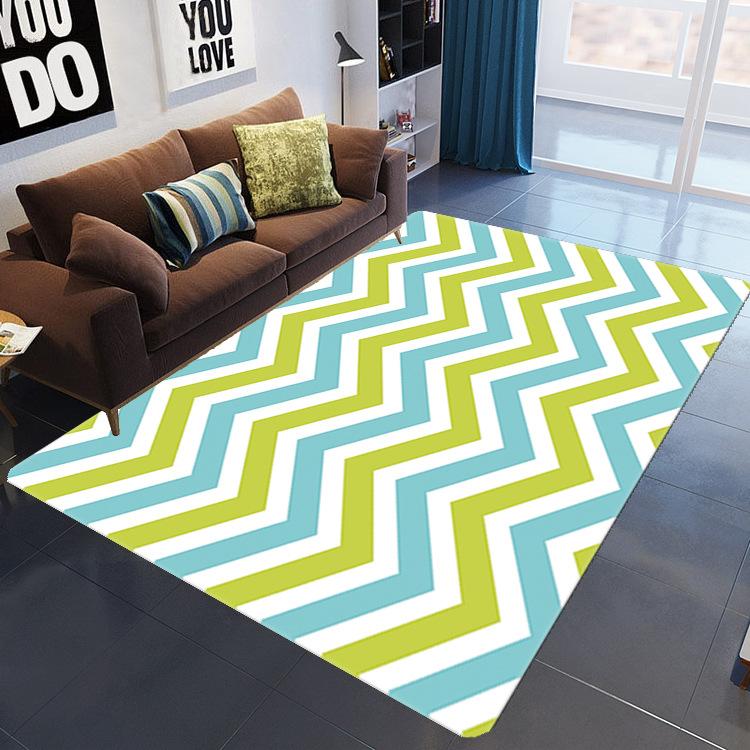 New Chinese Wave Abstract Art Carpet Living Room Coffee Table Bedroom Sofa Nordic Floor Mat 3D Production