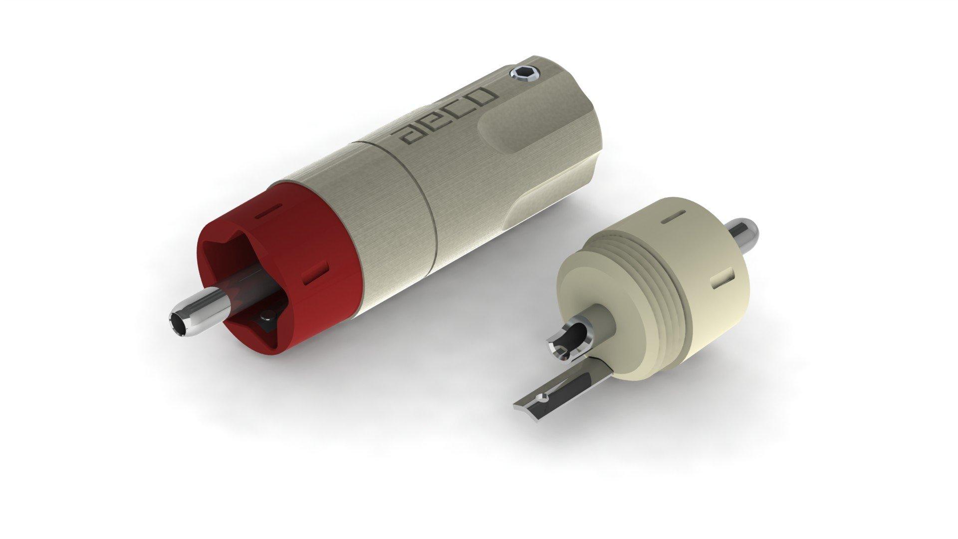 

aeco RCA Штекер Родий Вакуумный пакет ARP-4045R, 4 шт./1 комплект, Покрытие,