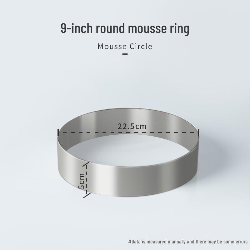 Round Square Heart-Shaped Mousse & Tower Ring, 4-10 Inch, Stainless Steel Baking Mold.