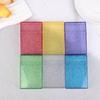 Clear Glitter Small Storage Box Kpop Photo Mini Card Holder Flip Lid Photo Case Small Stationery Card Holder Organizer