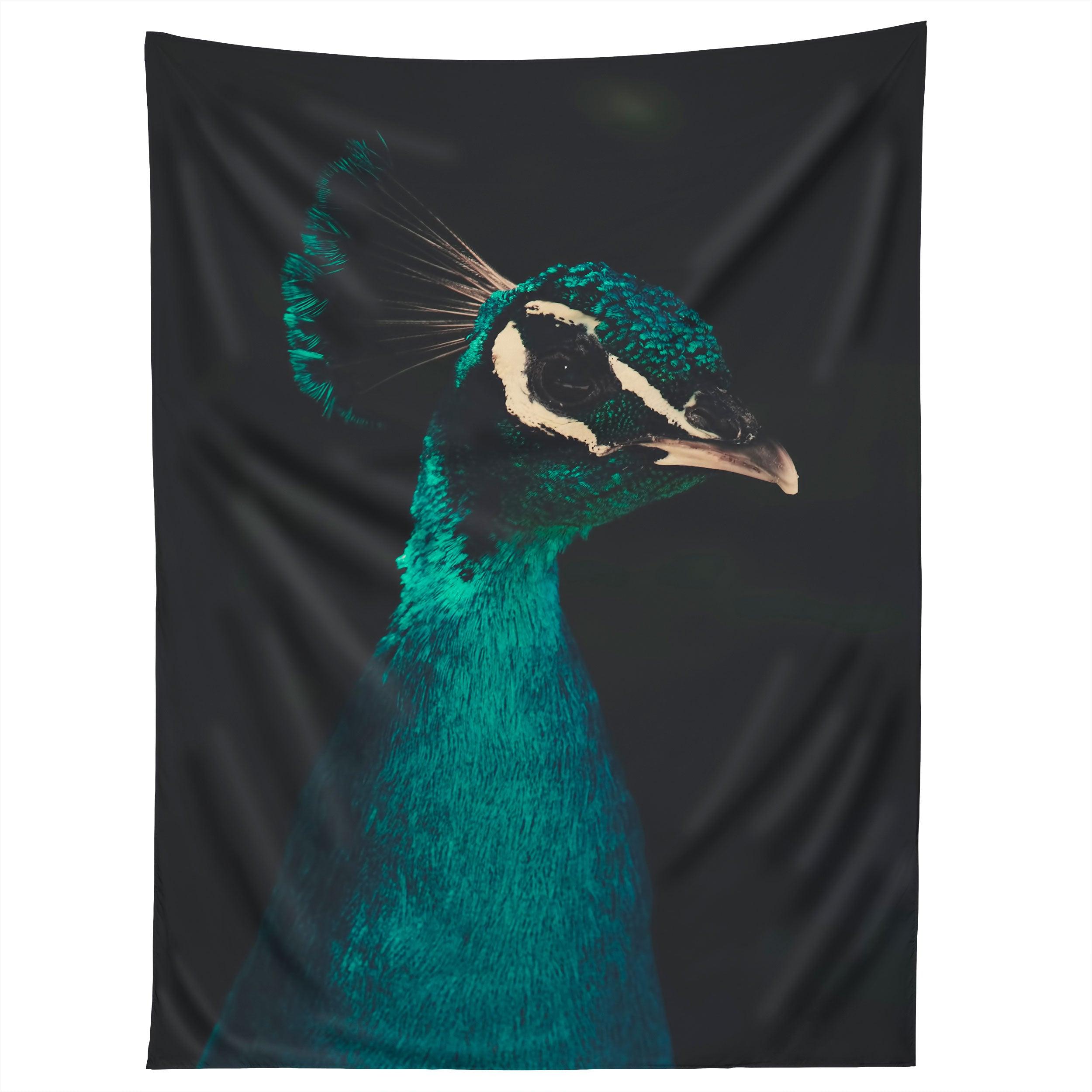 PEACOCK AND PROUD tapestry 75x100