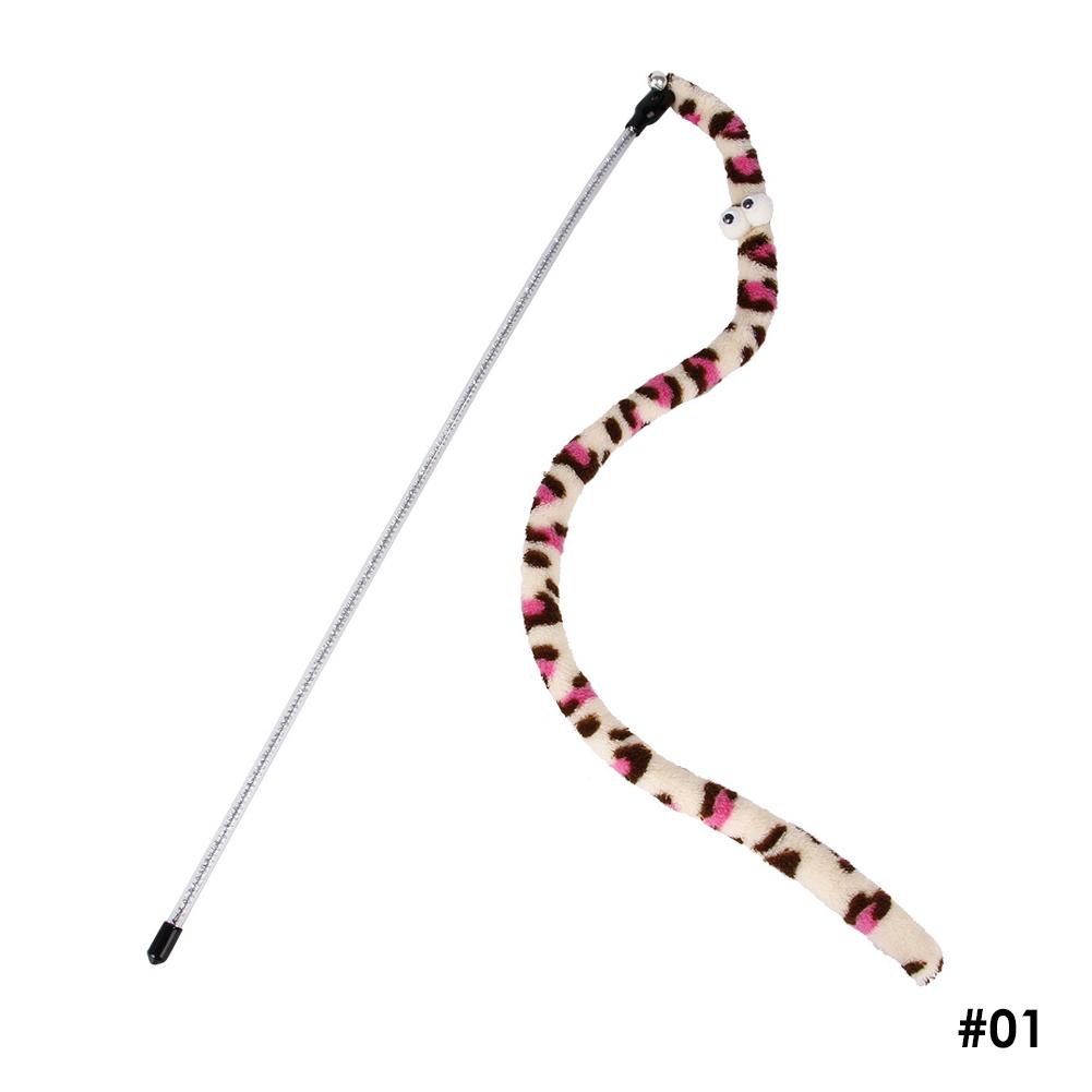 Pet Cat Teaser Toys with Feather Bell EVA Rod Mouse Toy Cat Catcher Teaser Stick Cat Interactive Toys Cat Accessory