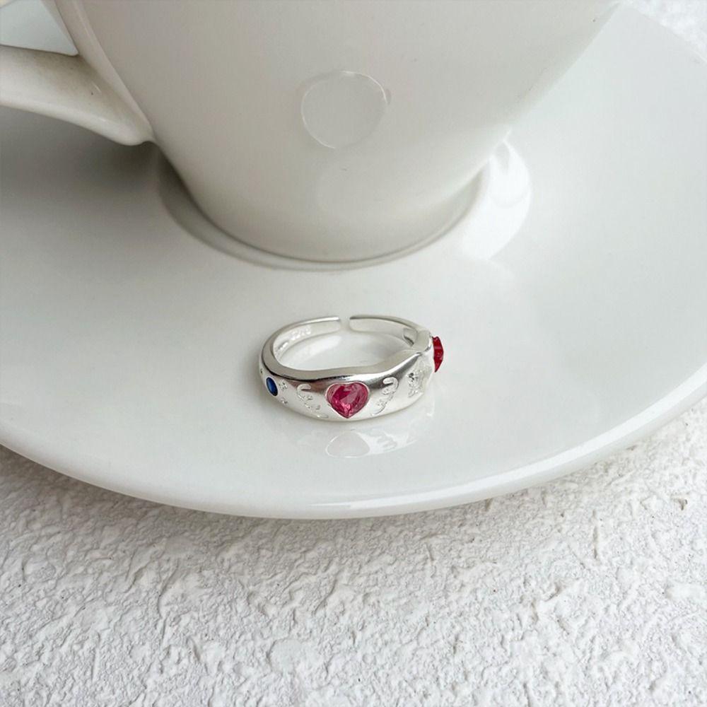 Simple Design Zircon Ring Minimalist Handmade Gemstone Ring Opal Ring Party Jewelry