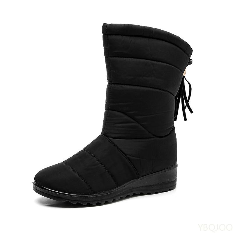 Fashion Winter Boots for Women Warm Waterproof Winter Boots Mid Calf Simple comfortable versatile casual Women's Boots