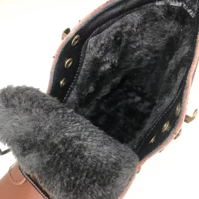 

Износостойкие ботинки из воловьей кожи ручной работы, роскошные, из масляной вощеной кожи в стиле ретро, мужские ботинки из натуральной кожи высокого качества 46