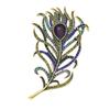 Colorful Temperament Peacock Brooch Elegant Peacock Lapel Pins Fashion Metal Feather  Badge  Women
