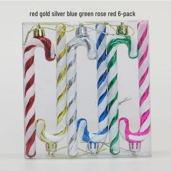 Plastic Candy Cane Christmas Ornaments - Festive Holiday Decorations and Gifts