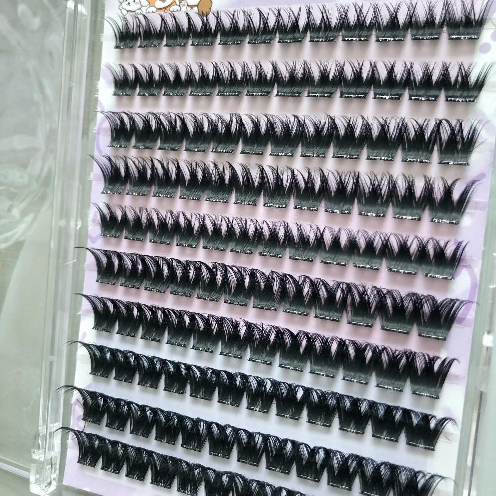10/20/32Rows Mixed Length Dense Grafted False Eyelashes 12-16MM DIY Lashes Extension  Daily