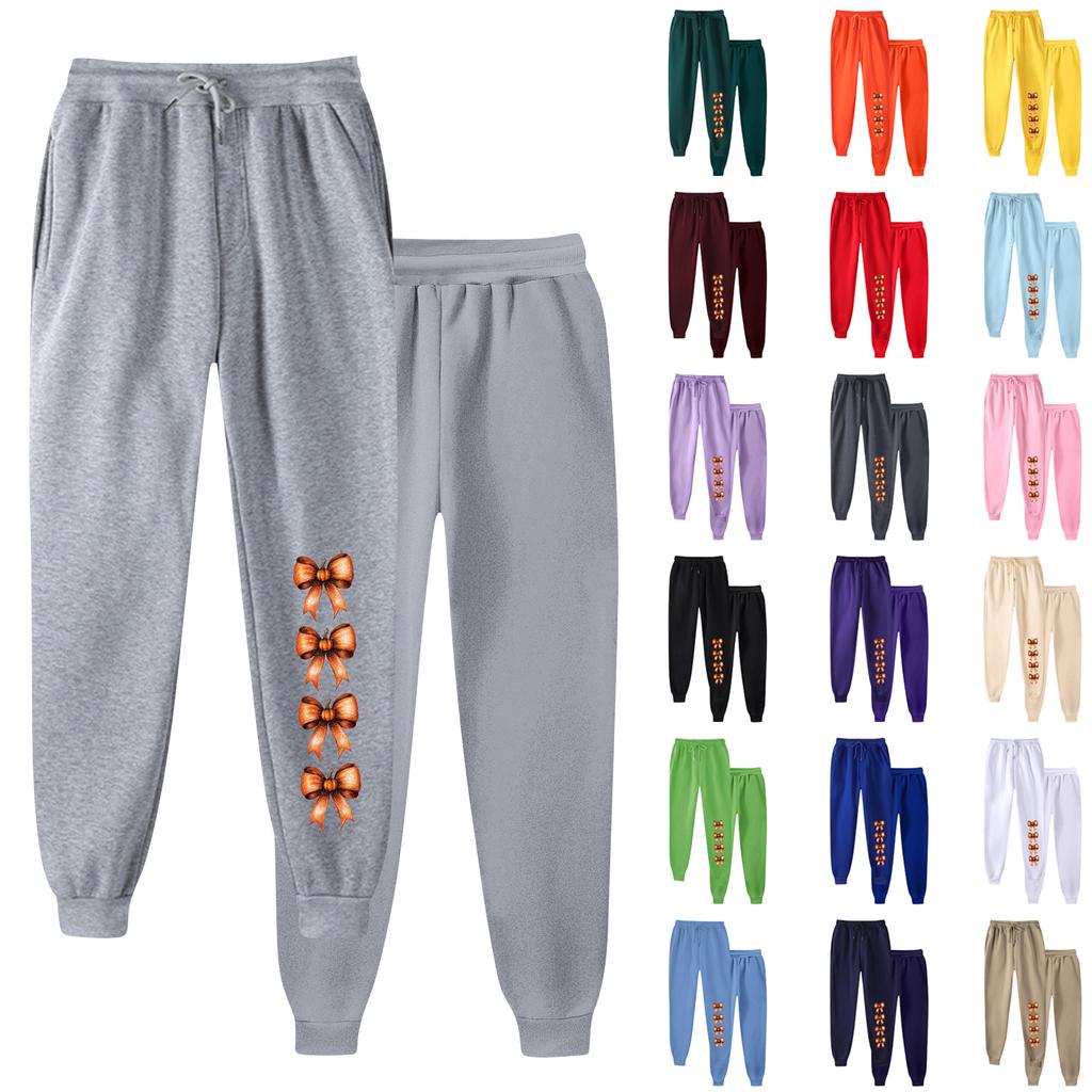 Ladies' Printed Unisex Casual Pocket Drawstring  Pants