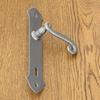 MALTA Door Handle with Key Plate 90mm STEEL