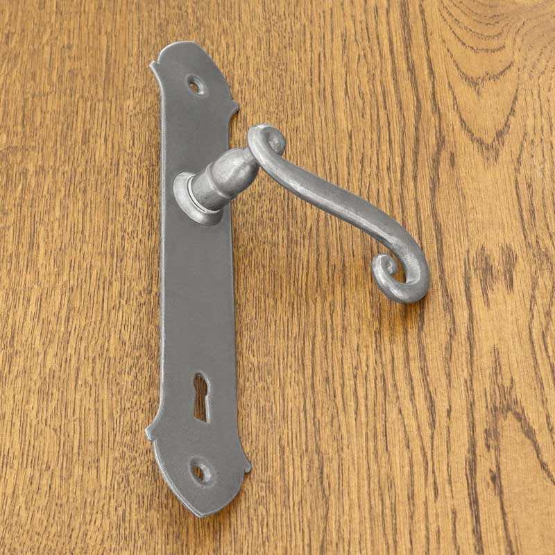MALTA Door Handle with Key Plate 90mm STEEL