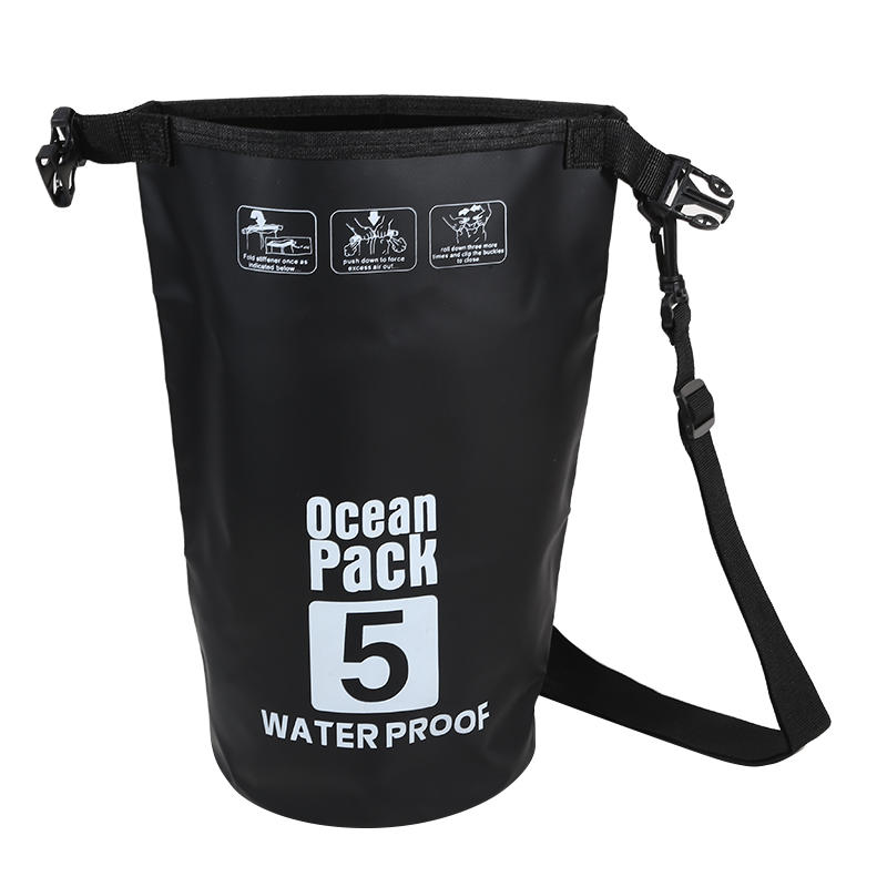 5L Heavey-Duty PVC Waterproof Dry Bag Sack Outdoor Floating Bucket Bag for Kayaking/Boating Fishing Rafting Swimming