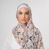Pearl Chiffon Hijab Scarf Printed Dot Shawls Malaysian Arab Headscarf Wraps for Women Flower Foulard Bufanda Tudung Bawal