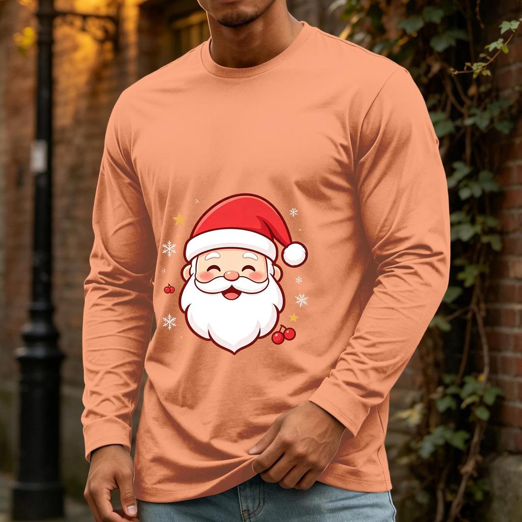 Men's Christmas Casual Long Sleeve Neck Top