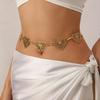 Bohemian Style Waist Chain Women's Retro Metal Heart Hollow Out Accessory Belt Chain