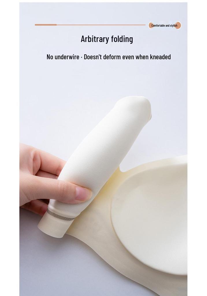 Women's Seamless Push-Up Bra with Side Support, Thin Fixed Cups, and Beautiful Back Design for Full Coverage and Anti-Sagging.
