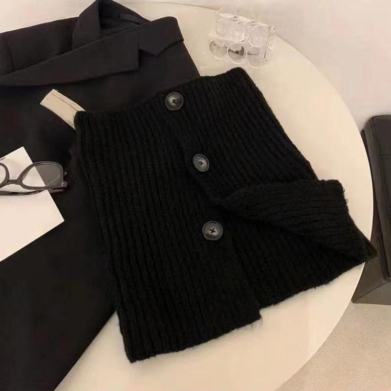 1PC Scarf Versatile Clothing Accessories Minimalist Style Solid Color Elegant Shawl Classic High Neck Design Exquisite Multi-color