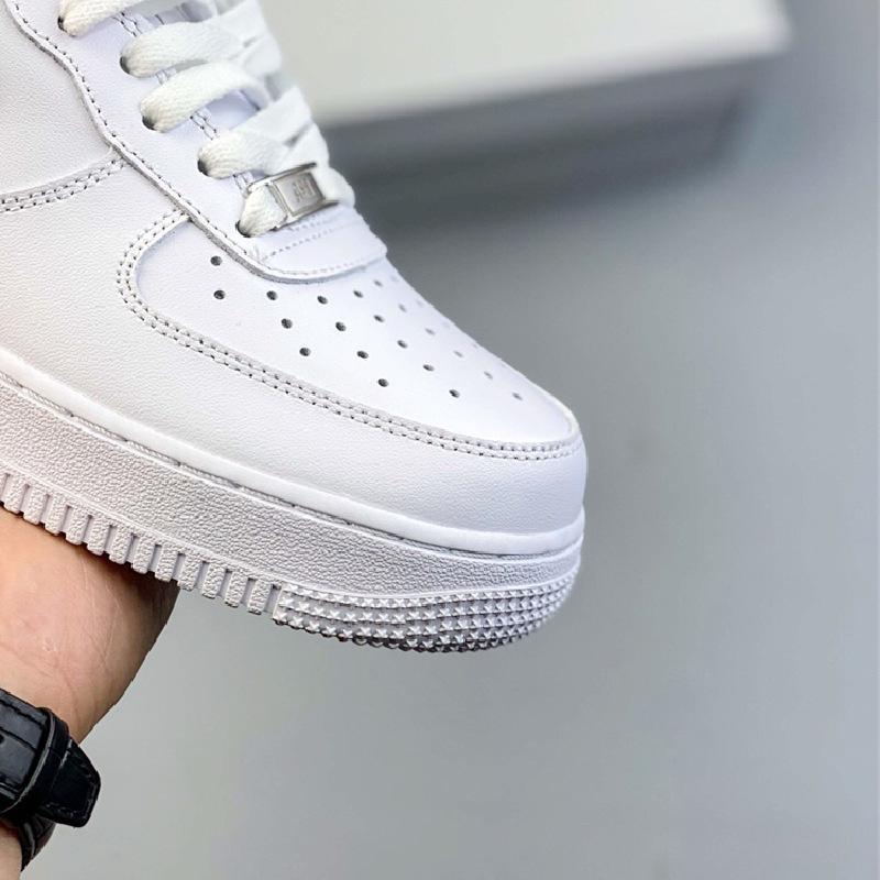 AF1 Air Force 1: Pure White Women's & Men's Low-Top Shoes in Wheat Color - Casual Couple Style.